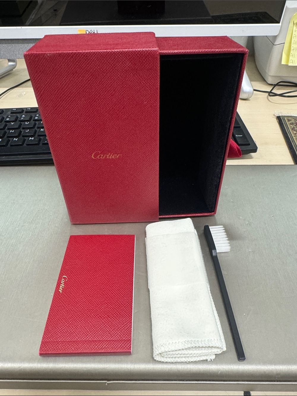 Cartier Red Jewelry Box with Cartier Care Kit